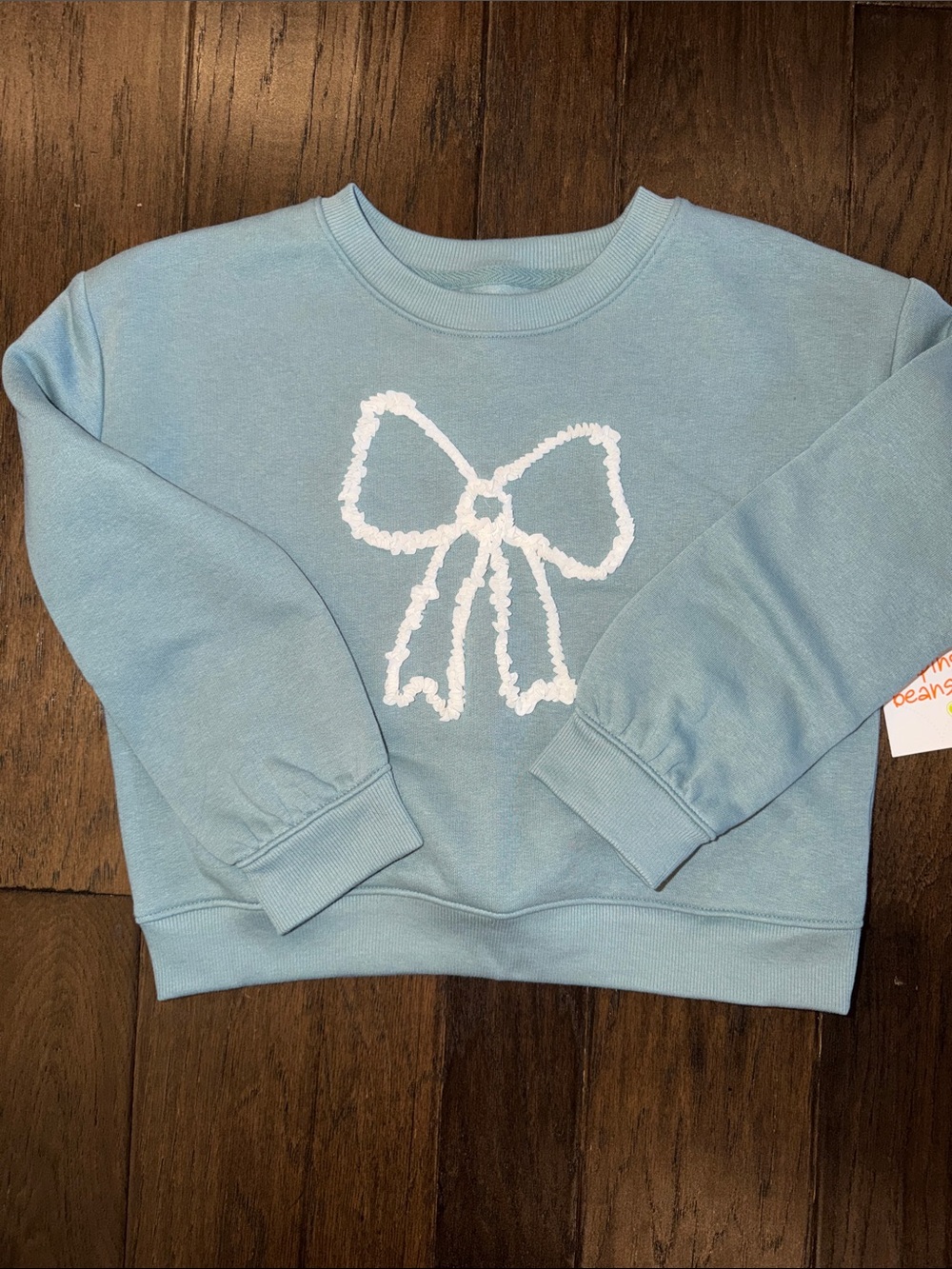 Jumping beans Girls sage/dusty blue Bow Sweatshirt - Kids Shirt & Top